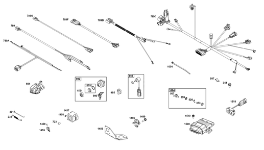 Controls Group Diagram and Parts List for 38E347-0019-G1 200000 - 399999 Briggs and Stratton Engine